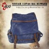 2012 latest vinage backpack/blue Vintage washed school bag/2012 school canvas bag