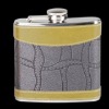 Skin-wrapped hip flask