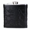 Skin-wrapped hip flask