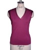 100% Silk V Collar Sleeveless Dyed Vest / Garment