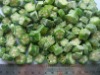 Frozen organic okra cut