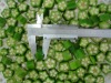 Frozen organic okra cut