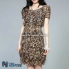 WD0104 Cheap Sexy women fashion animal leopard dress