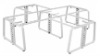 workstation steel frame for four people