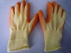 kevlar glove with orange latex palm dipped