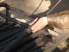 Concrete vibrator hose and shaft assembly