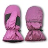 outdoor winter warm pink gloves