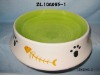 Ceramic pet bowl with little paw