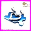 Never fade 316L stainless steel couple half heart pendants