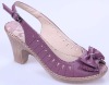 lady pu sole new design high heel bowknot sandal shoes 2013