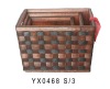 European-style bamboo-weaving storage baskets