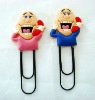 cute shaped paper clip pvc & metal bookmark soft pvc pvc clips