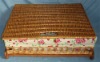 wicker basket with lining painted