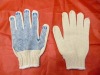 durable worker gloves with rubber dimples selling well in market