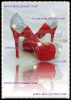 Wedding High Heels Pumps With red Mix Clear Sliver Swarovski Crystals Best Sell Diamond Shoes 5-0 full size(have half size)