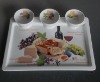 elegant fine porcelain tepas snack serving set