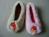 hot sale soft long plush slip-on indoor shoes for ladies