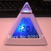 7-colored changing Triangle Pyramid Digital Clock