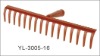 Steel grass handle rake