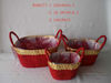 Christmas sisal Oval handle basket