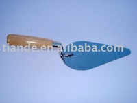 bricklaying trowel with wooden handle