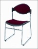 Stacking plastic with fabric cushion seat and back classroom chairs