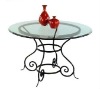 wrought iron table base