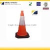 Rubber base plastic traffic cone HX-TC202C