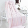 solid rose fleece blanket