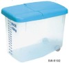 plastic rice storage container with wheel