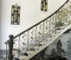 Wrought iron stair handrail