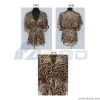 Leopard print chiffon fabric ladies blouse