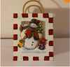 Christmas Metal/Tin Chritmas Snowman Shopping bag candle sconce holder