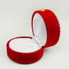 4x5.3cm red velvet double wedding ring box