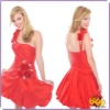 Hot sale 2012 sexy fairy one shoulder mini A-Line beaded flower taffeta affordable homecoming dresses