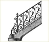 Wrought iron stair handrail