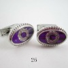 Crystal diamond cufflinks