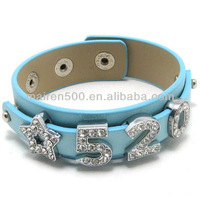 free shipping DIY bracelet sliding letter charm bracelet