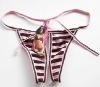 2011 pink cute women g-string underwear with stripe from China factory