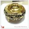 Novelty design golden plating die-casting zinc alloy ash tray