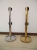 gold stainless steel post with two belt crowd barrier(JCB-G07-G)