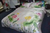 Lotus Hand Painting Silk Bedding Set