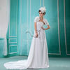 2013 holiday sale white chiffon empire pregnant women dresses for wedding with jacket F-082