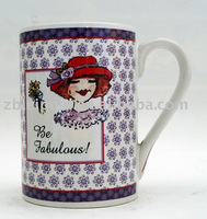 ceramic mug with colorful design for promotional