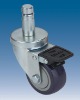 Medium duty caster with top brake