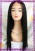 Synthetic wig/Swiss lace/YAKI straight/16"/#1B