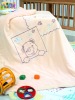 embroidery baby coral fleece blanket