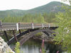 beautiful garden wooden bridge