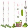 9PCS Pink&Green Flower Cleaning Set