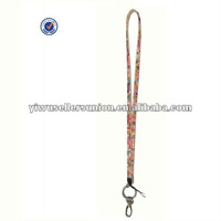 Fashion crystal bling lanyard with keychain